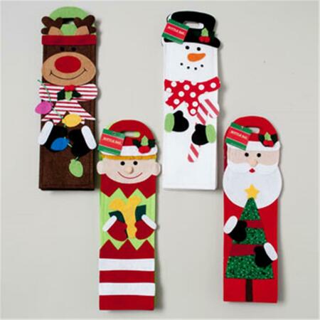 RGP Bottle Bag Felt 4 Assorted Christmas, 48PK G91332